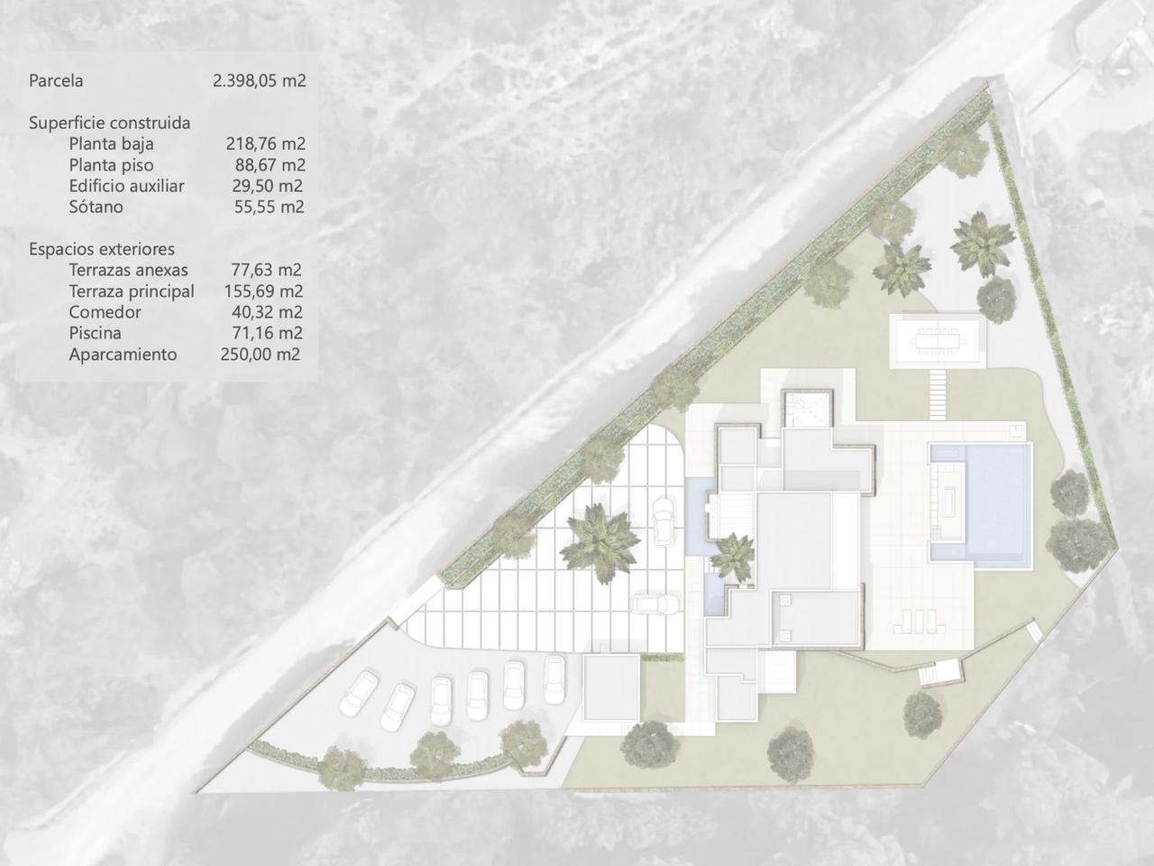 Villa El Galop - Map of the villa in Ibiza