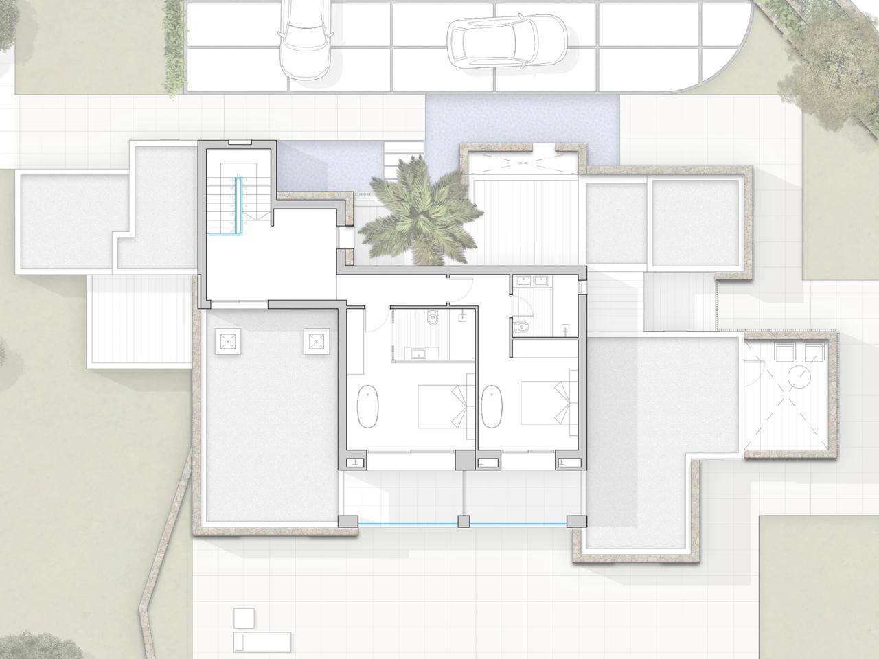 Villa El Galop - Map of the villa in Ibiza