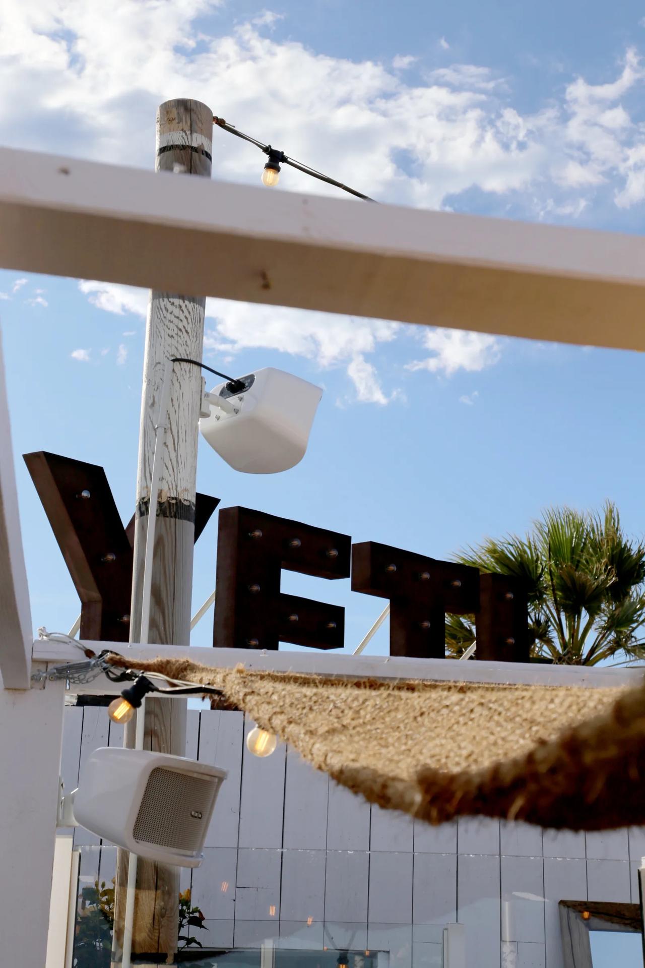 YETI restaurant sign against a blue sky