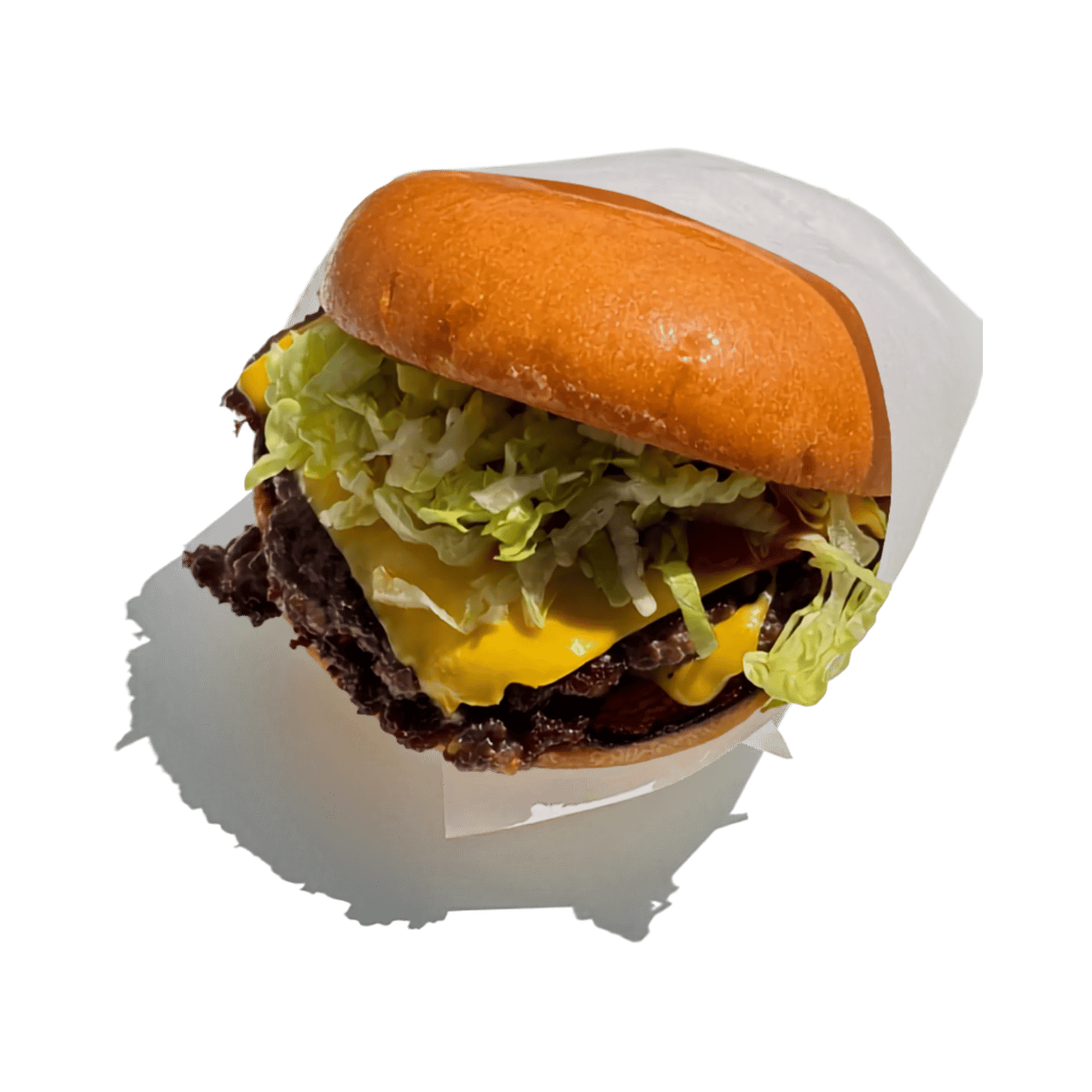 Hamburger avec fromage, laitue et sauce