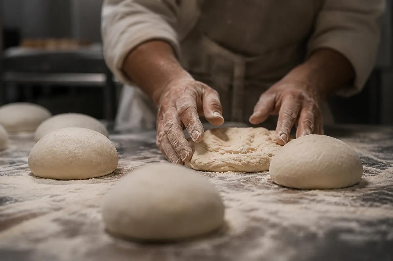 Pâte à pain en cours de préparation